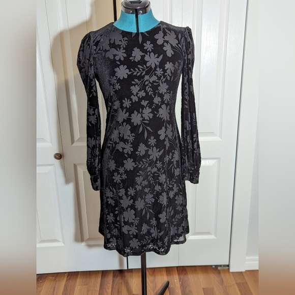 Velvet floral Calvin Klein dress - Picture 1 of 3